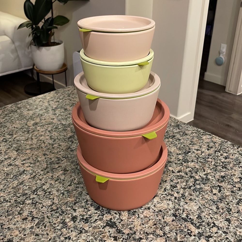 Urban Outfitters Bamboo Food Storage Containers Full Set!
